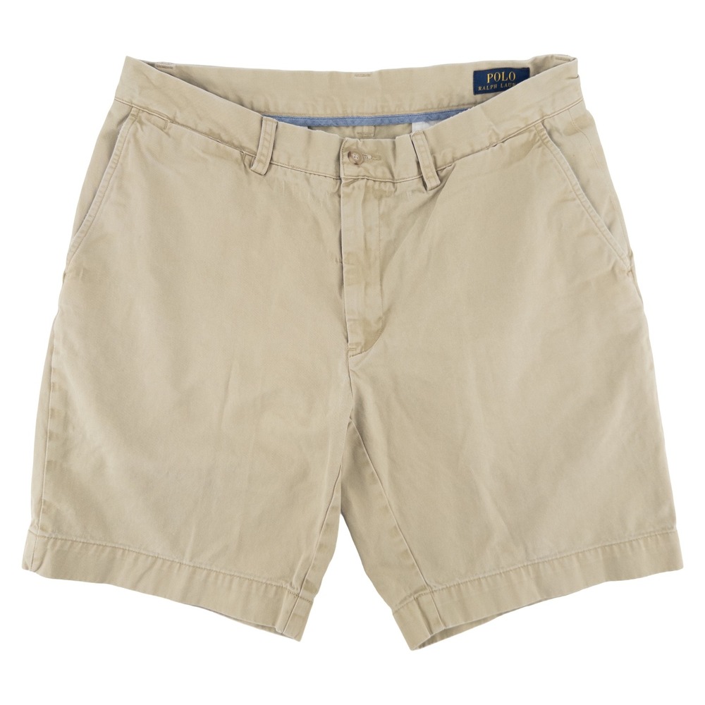 Polo Ralph Lauren Mens 33 Classic Fit 9" Chino Shorts Khaki Tan Preppy Golf